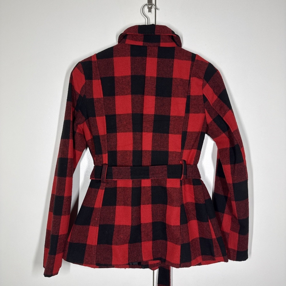 Vintage‎ Bongo Women's sz M Red Black Plaid Belted Gothic Grunge Punk Y2K - Picture 8 of 14